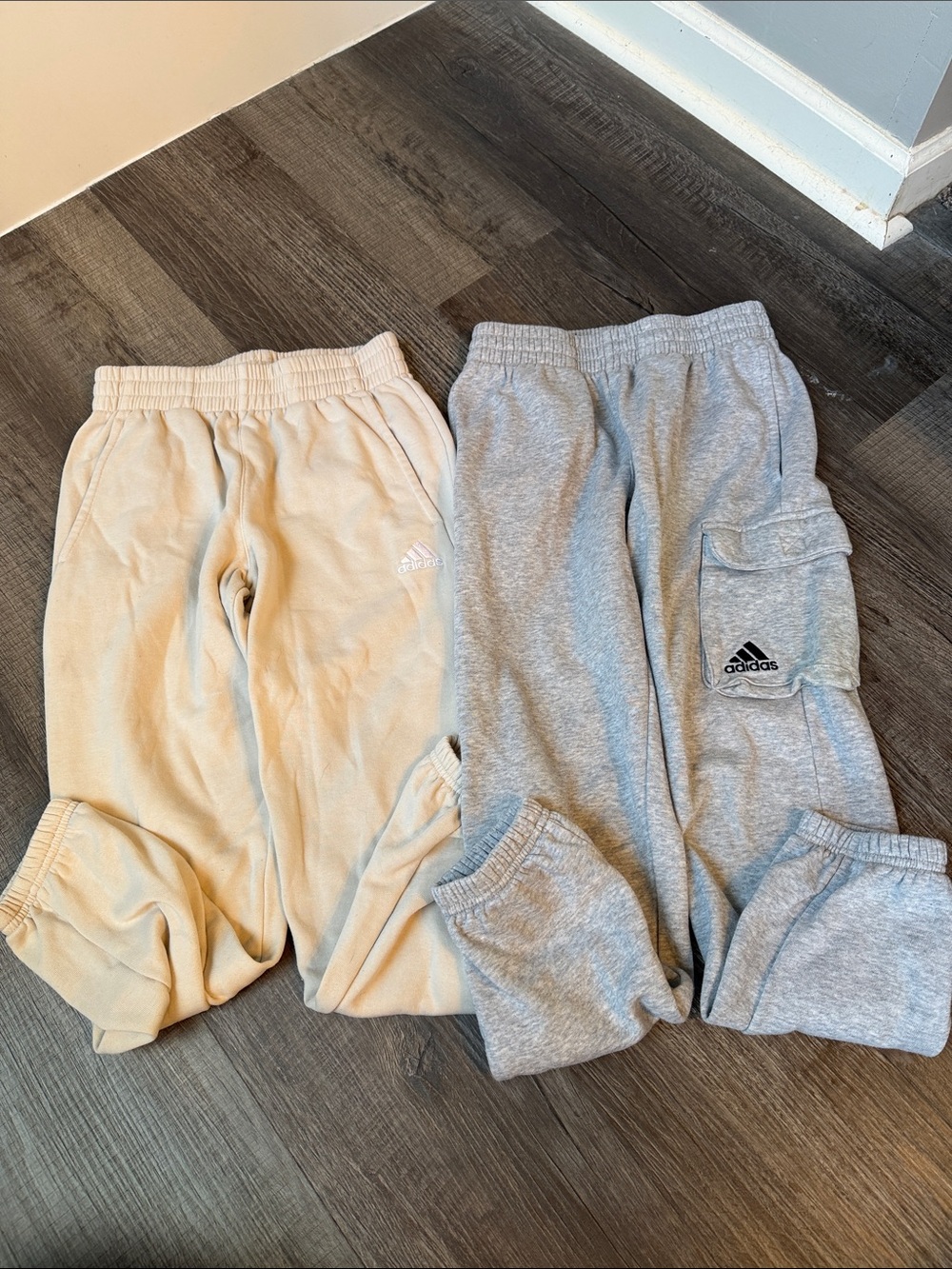 adidas Kids Sweatpants - Gray & Cream Duo